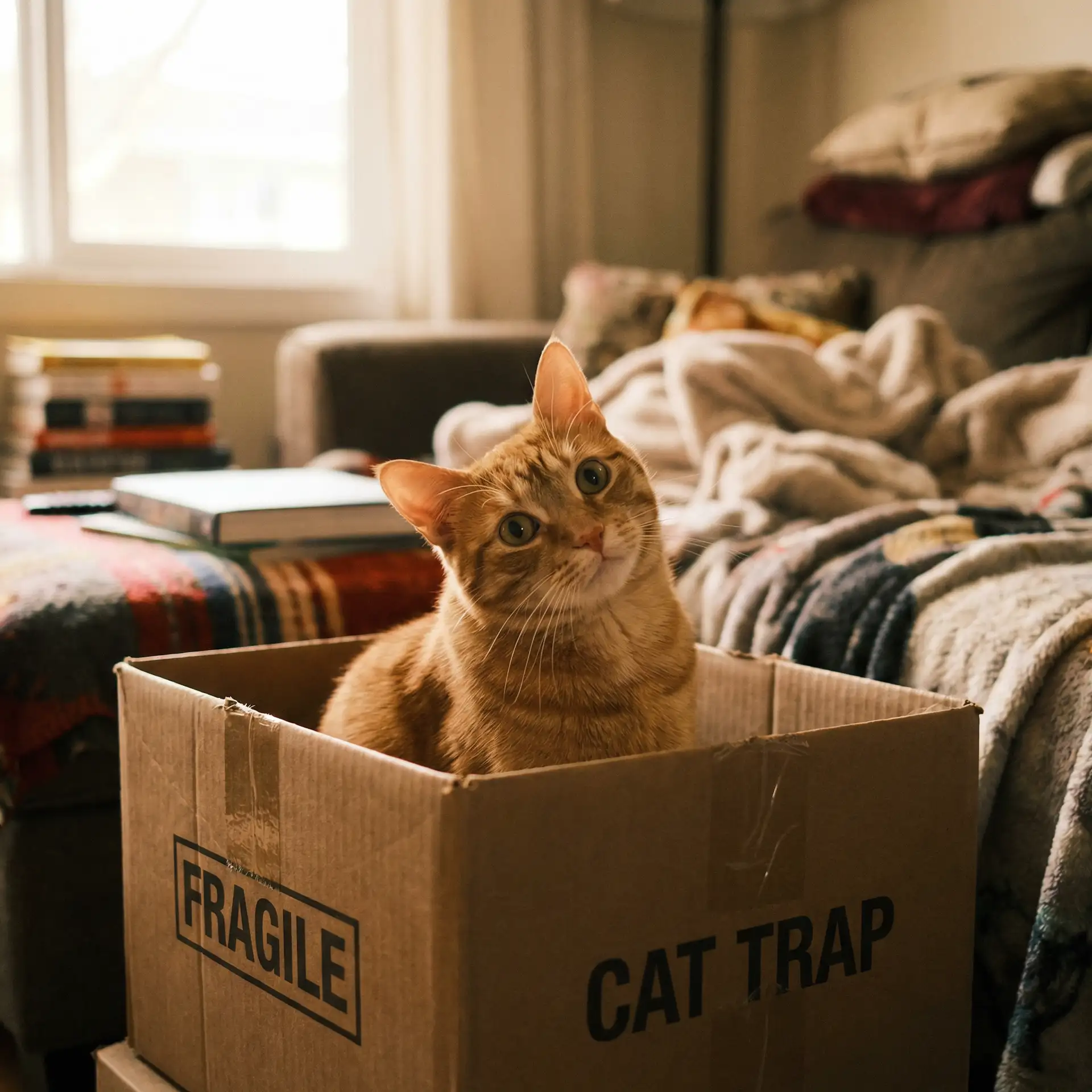 橘猫躲在纸箱里 - 御赐小仵作 电视剧